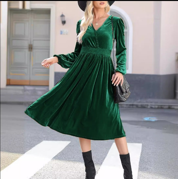 Mandy – Solid Color Long Sleeve Dress
