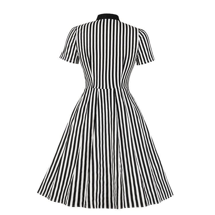 Julie – Vintage Striped Button Dress