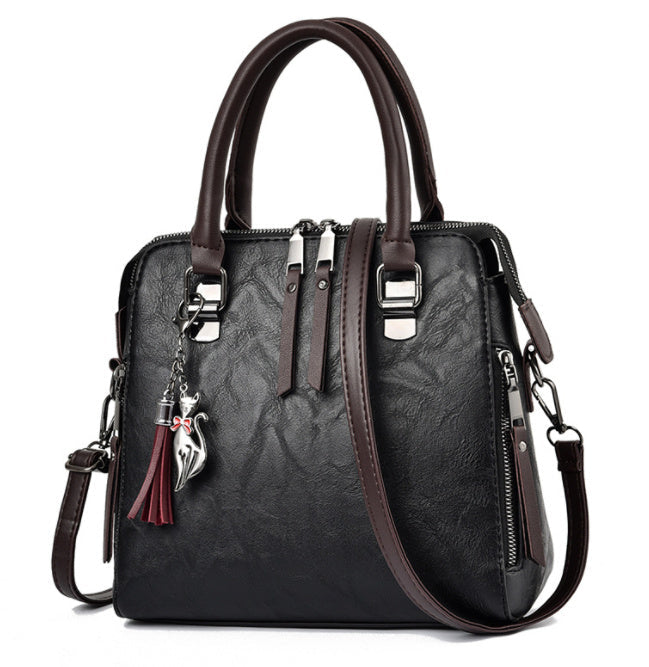 Jessie – Stylish Vegan Leather Handbag with Tassel Keychain