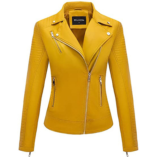 Ruth – Floral Embroidered Vegan Leather Jacket