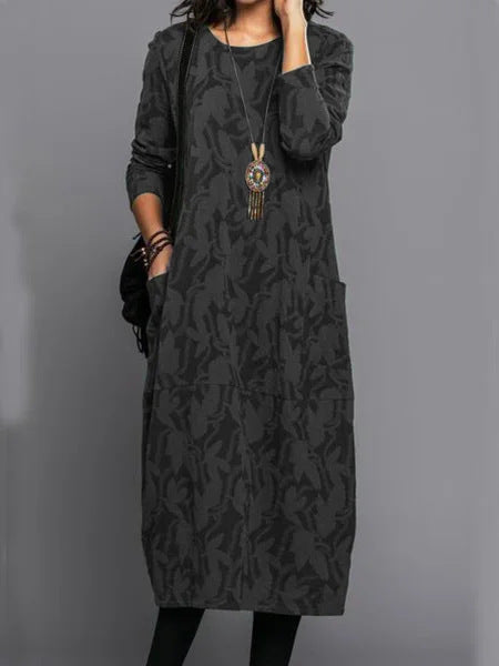 Phoebe – Retro Knitted A-Line Dress