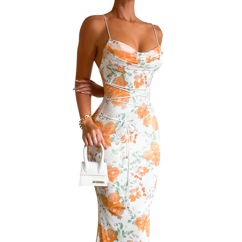 Kate – Waist Trimming Lace Up Dress