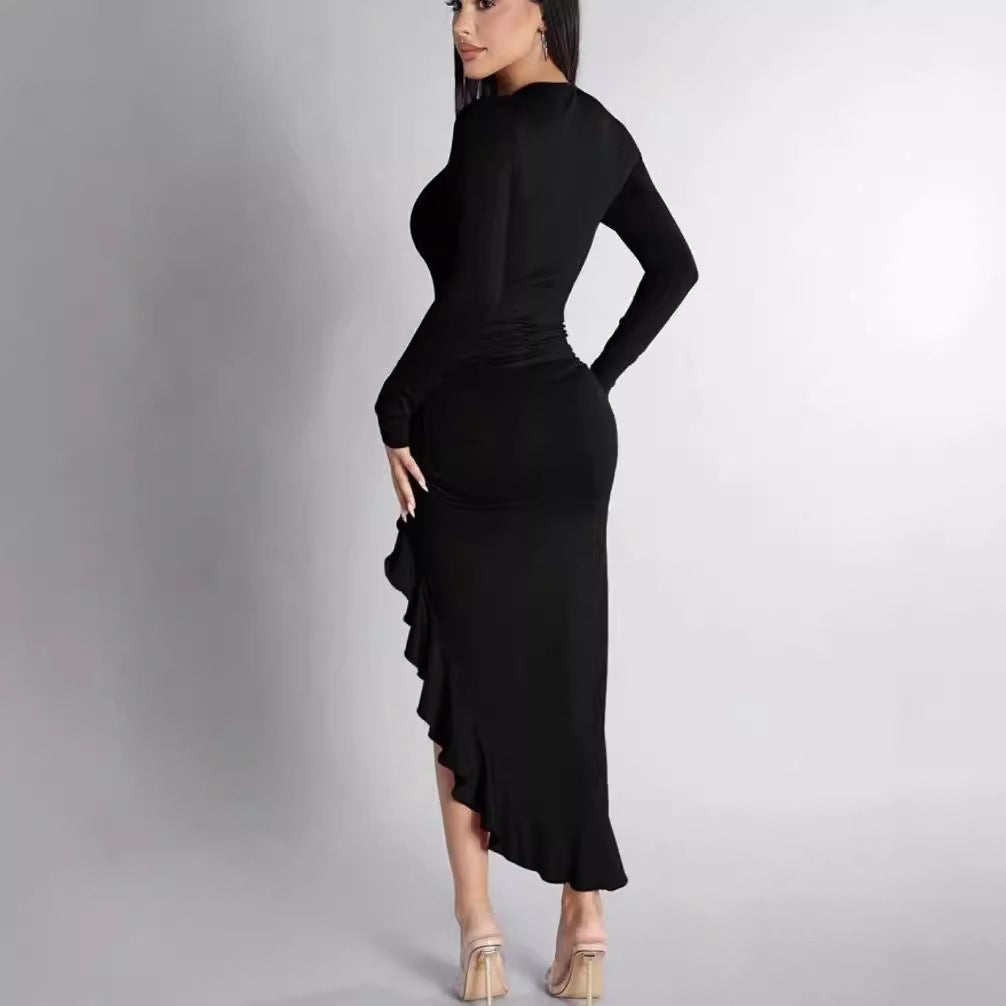 Sarah – Elegant Slim Mid-Length Dress