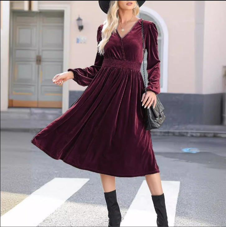 Mandy – Solid Color Long Sleeve Dress