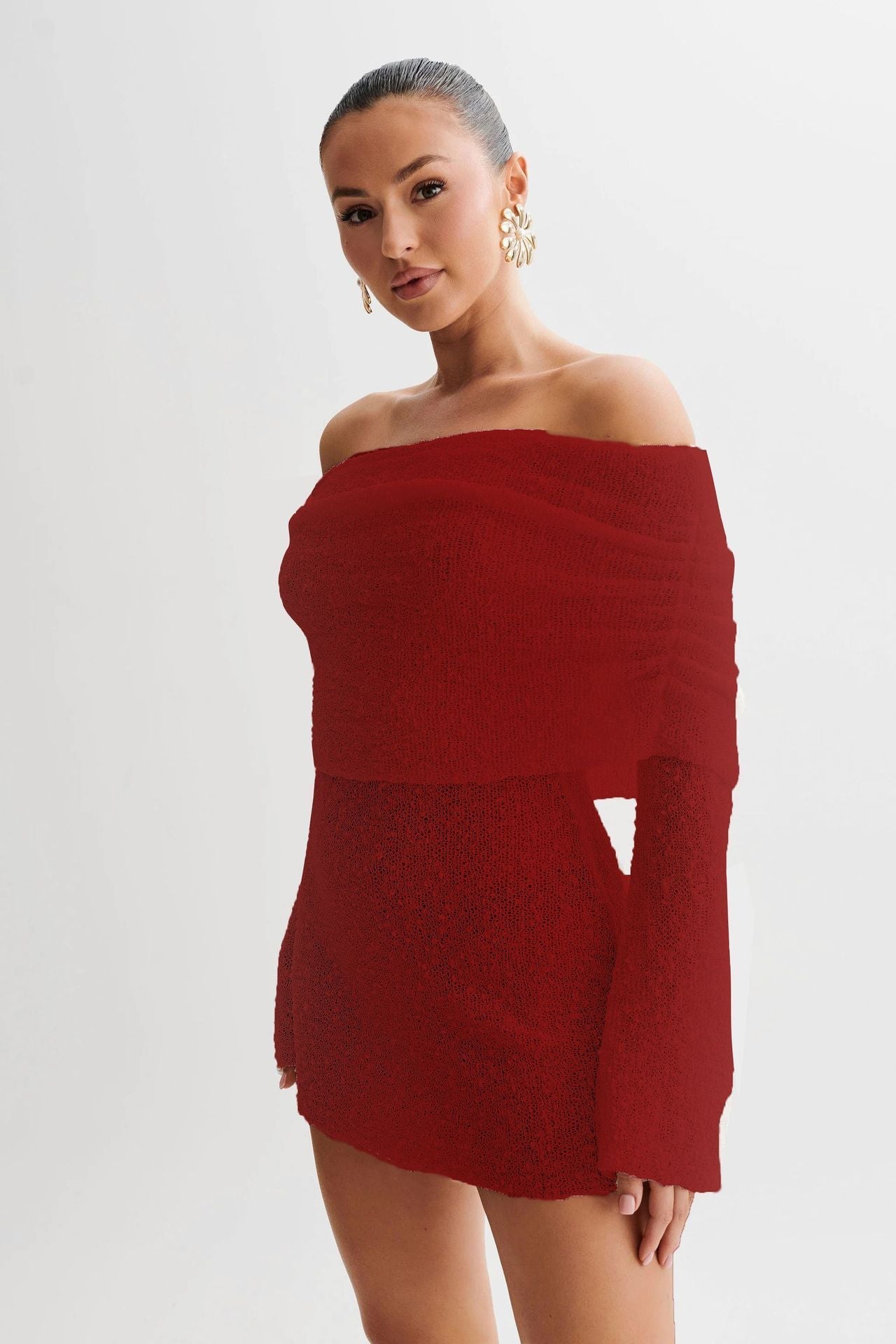 Ruth – Hollow-out Off-shoulder Dress