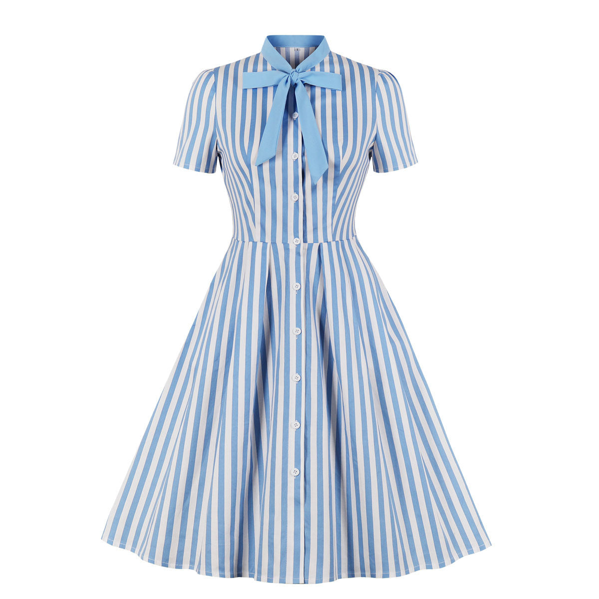 Julie – Vintage Striped Button Dress
