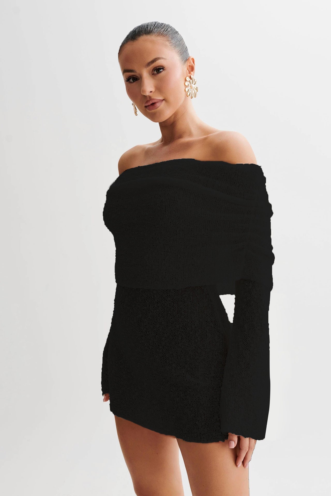 Ruth – Hollow-out Off-shoulder Dress