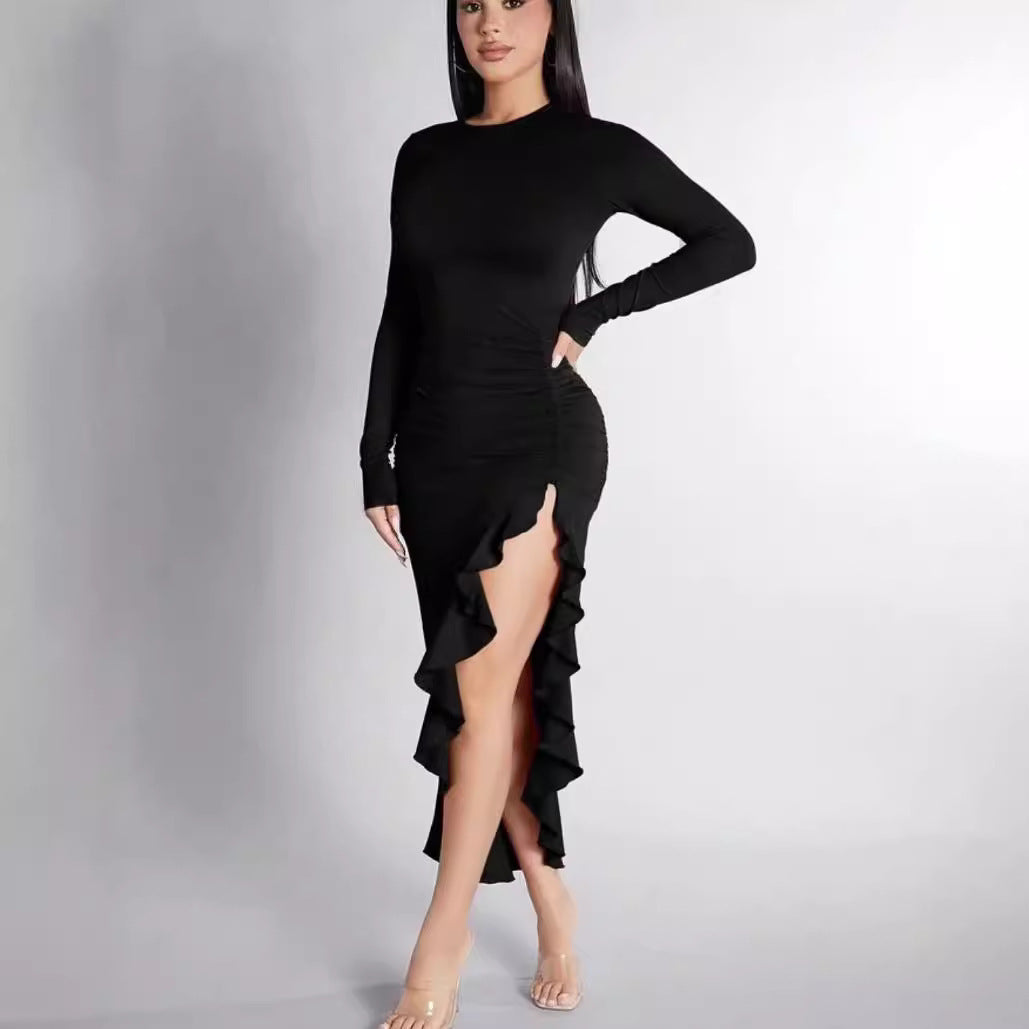 Sarah – Elegant Slim Mid-Length Dress