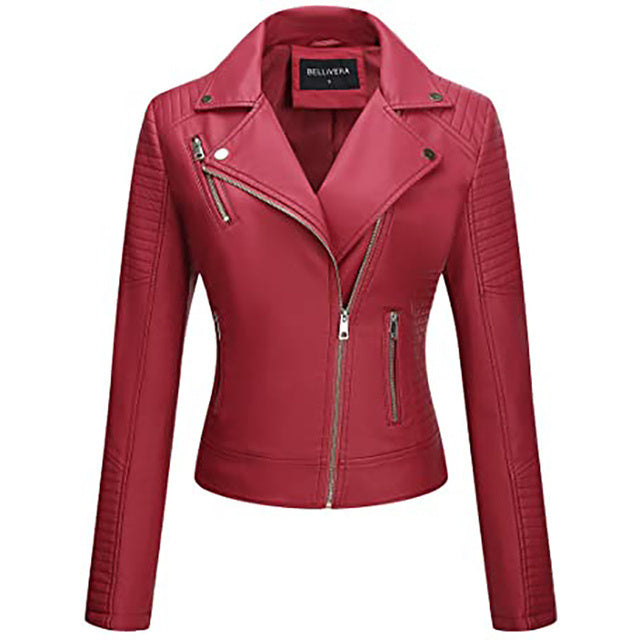 Ruth – Floral Embroidered Vegan Leather Jacket