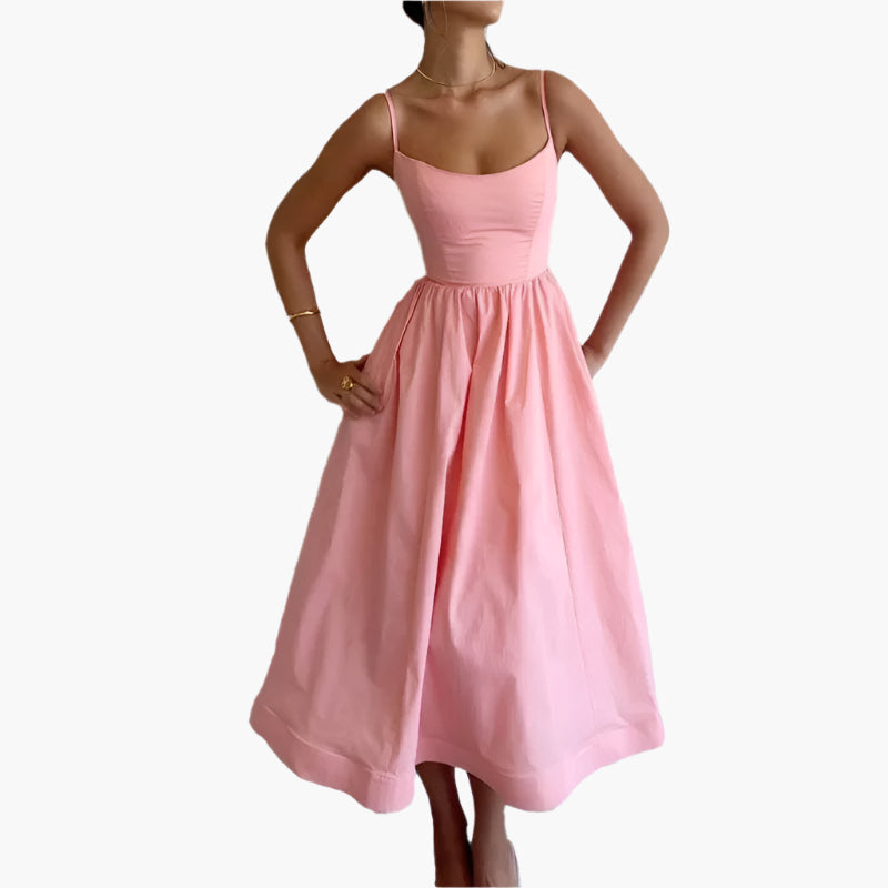 Hannah – Elegant Suspender Dress