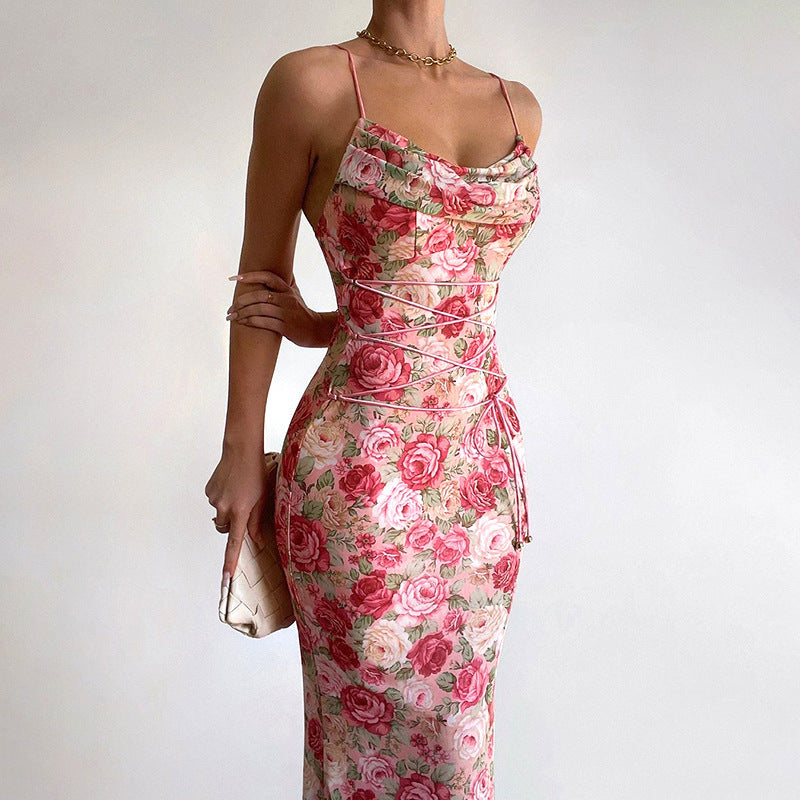 Kate – Waist Trimming Lace Up Dress
