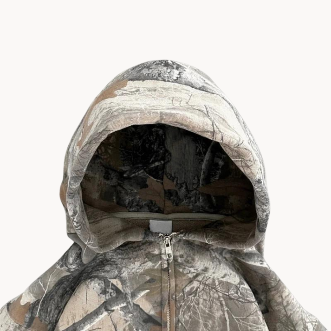 Unisex Camouflage Streetwear Oversized Hoodie – Relaxed Fit for Casual Style