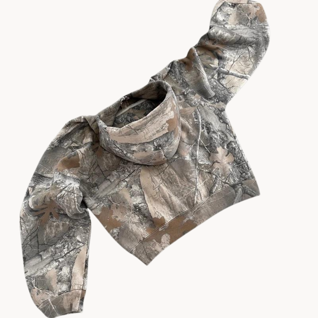 Unisex Camouflage Streetwear Oversized Hoodie – Relaxed Fit for Casual Style