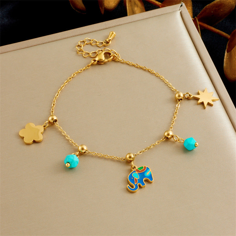 Sara – Heart Bowknot Pearl Contrast Bracelet