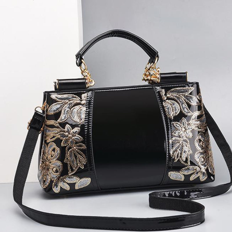 Tara – Compact Structured Handbag with Fur Pom-Pom Charm