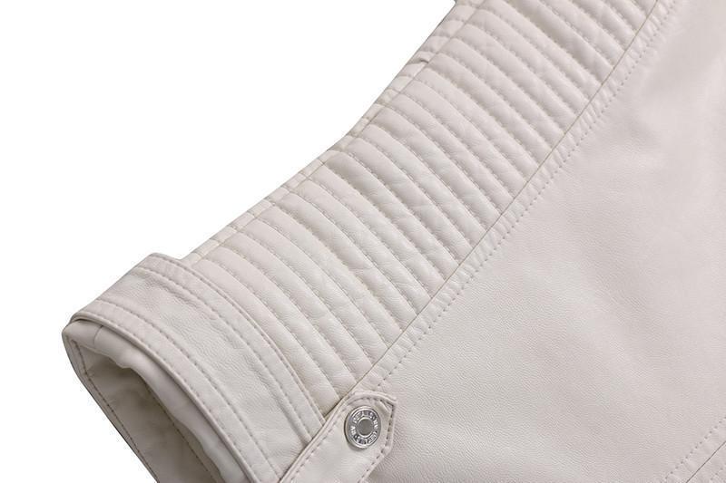 Lily – Detachable Fur Collar Vegan Leather Jacket