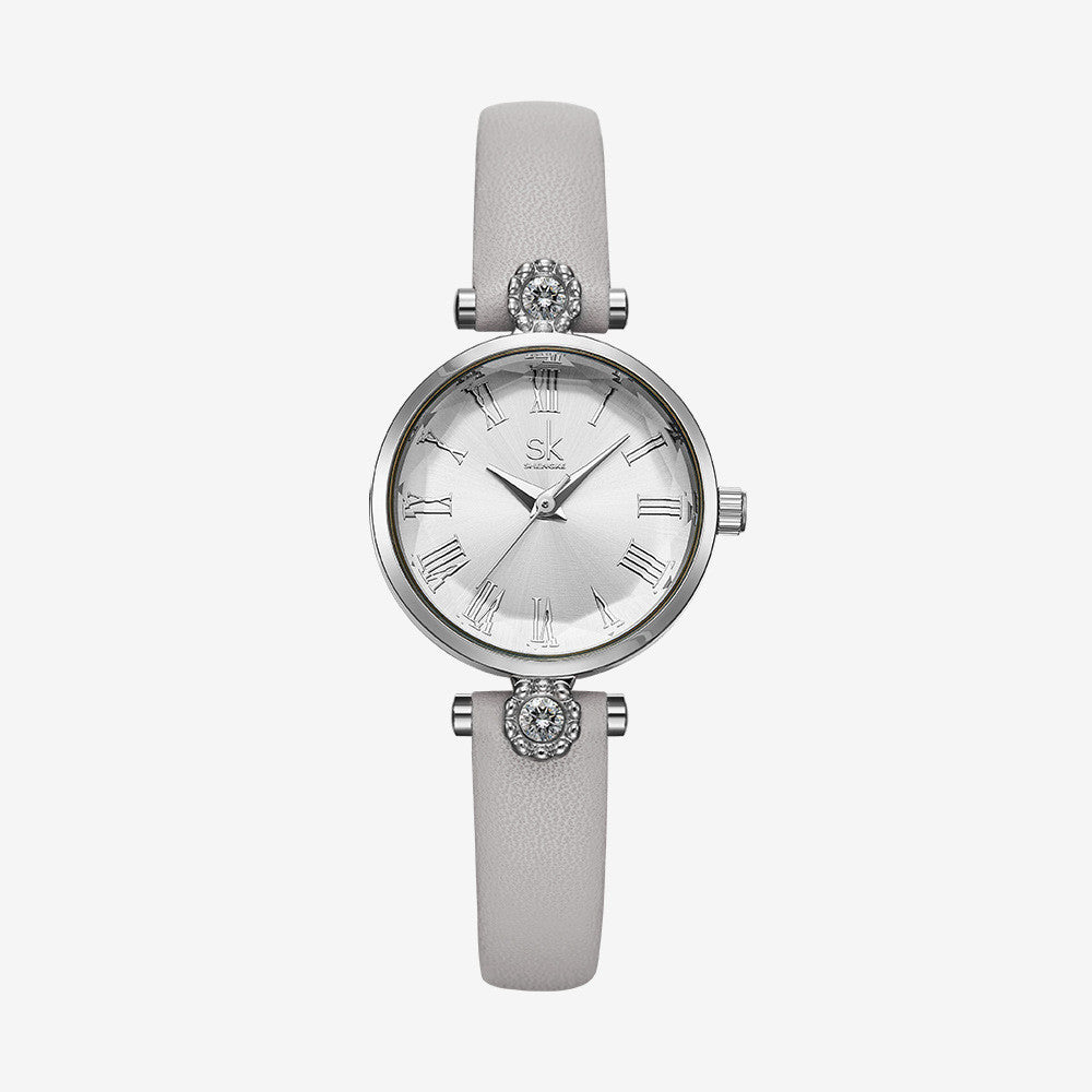 Sophie – Diamond-Studded Floral Glass Watch
