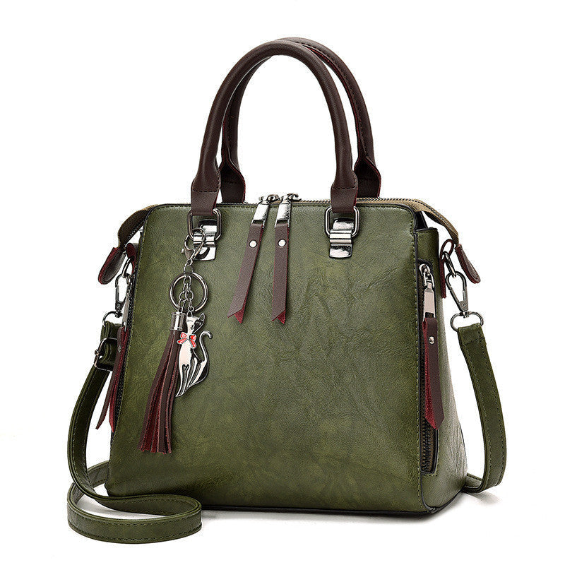 Jessie – Stylish Vegan Leather Handbag with Tassel Keychain