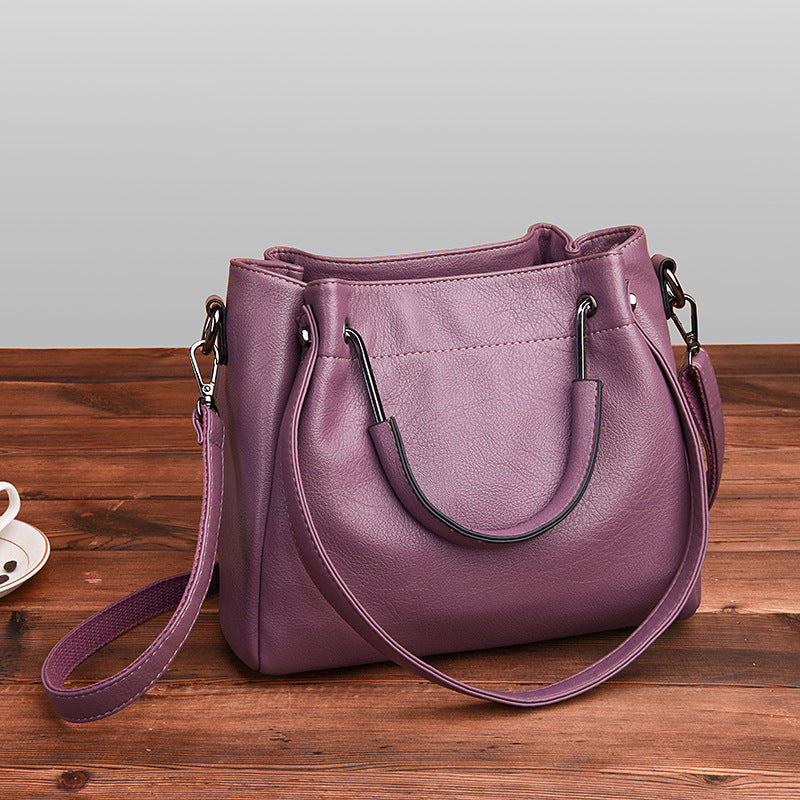 Lisa – Minimalist Vegan Leather Tote Bag with Top Handle and Detachable Strap