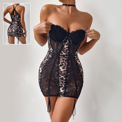 Vanessa – Leopard Print Tube Top Dress