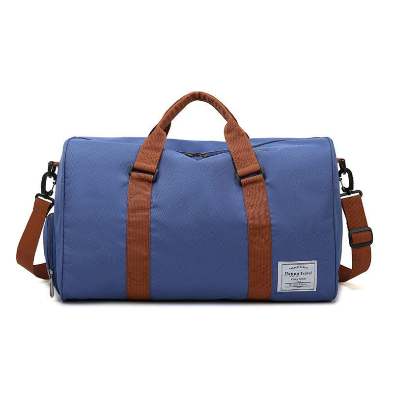 Lauren – Nylon Duffel Bag with Orange Straps for Travel