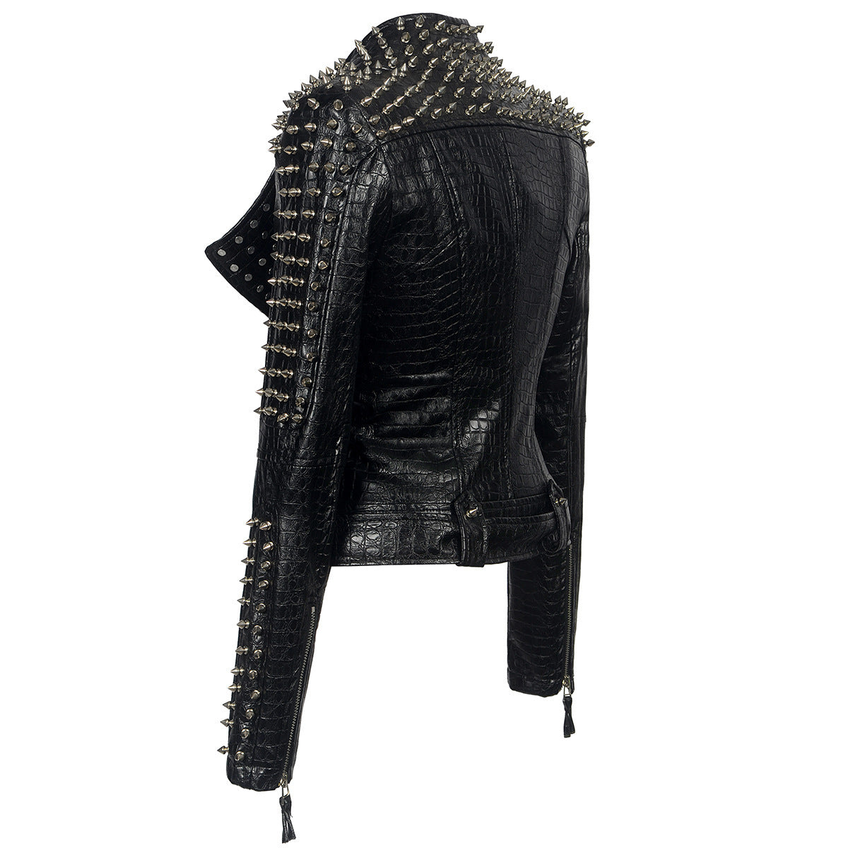 Kirk – Short Vegan Leather Jacket with Punk Style
