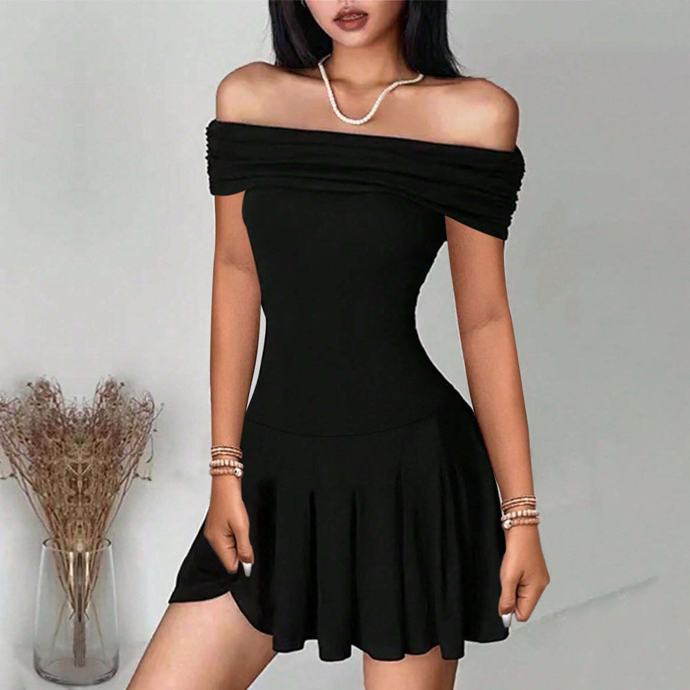 Emily – Off-shoulder High Waist Fashion Dress