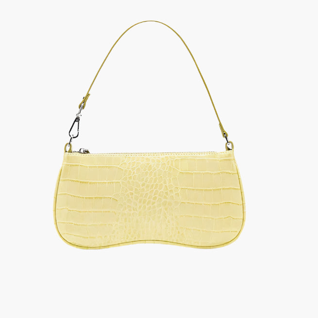 Lydia – Croc-Embossed Vegan Leather Shoulder Bag with Sleek Design