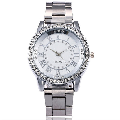 Natasha – Rose Gold Quartz Rhinestone Watch