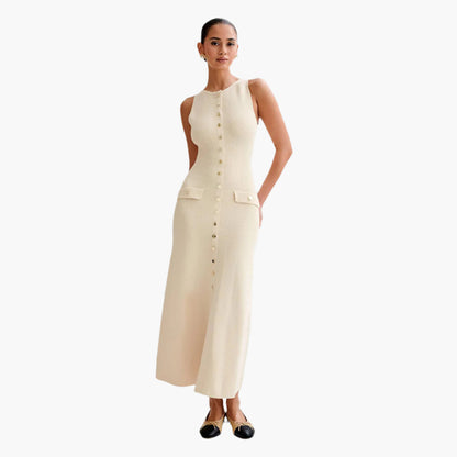 Joan – Elegant Knitted Sleeveless Dress