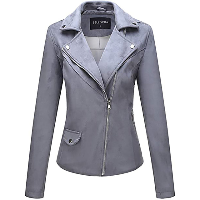 Ruth – Floral Embroidered Vegan Leather Jacket