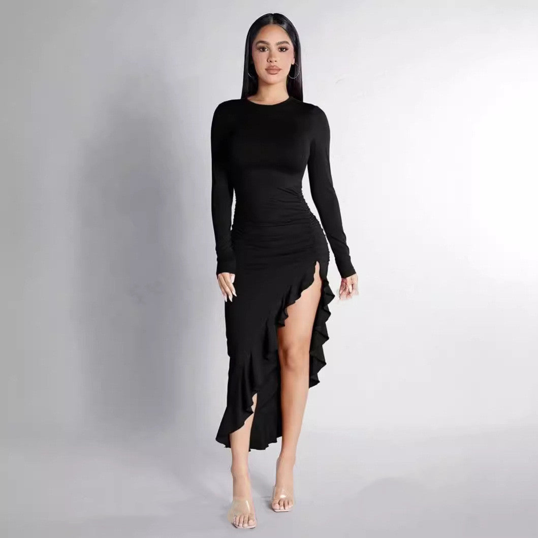 Sarah – Elegant Slim Mid-Length Dress