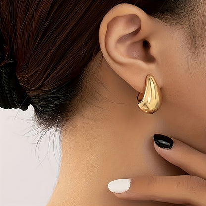 Vintage Teardrop Hoop Earrings for Daily and Special Occasions