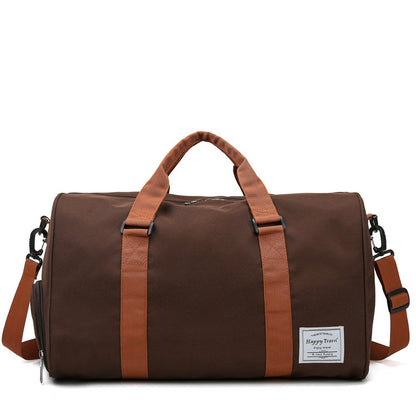 Lauren – Nylon Duffel Bag with Orange Straps for Travel