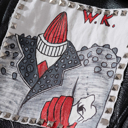 Ryan – Personalized Graffiti Print Motorcycle Jacket