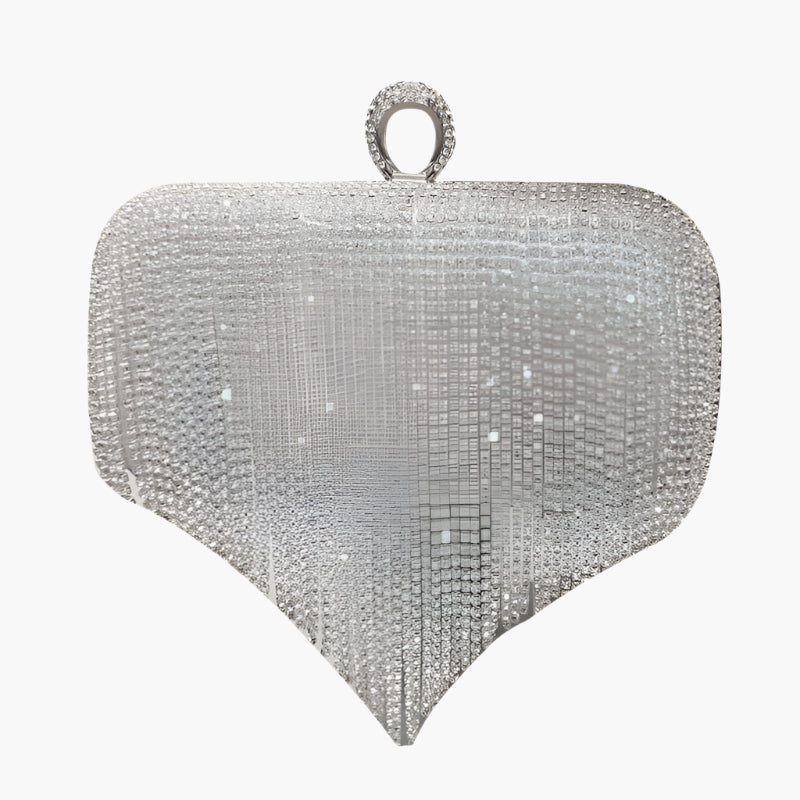 Tracy – Crystal-Embellished Clutch Bag with Cascading Fringe Design