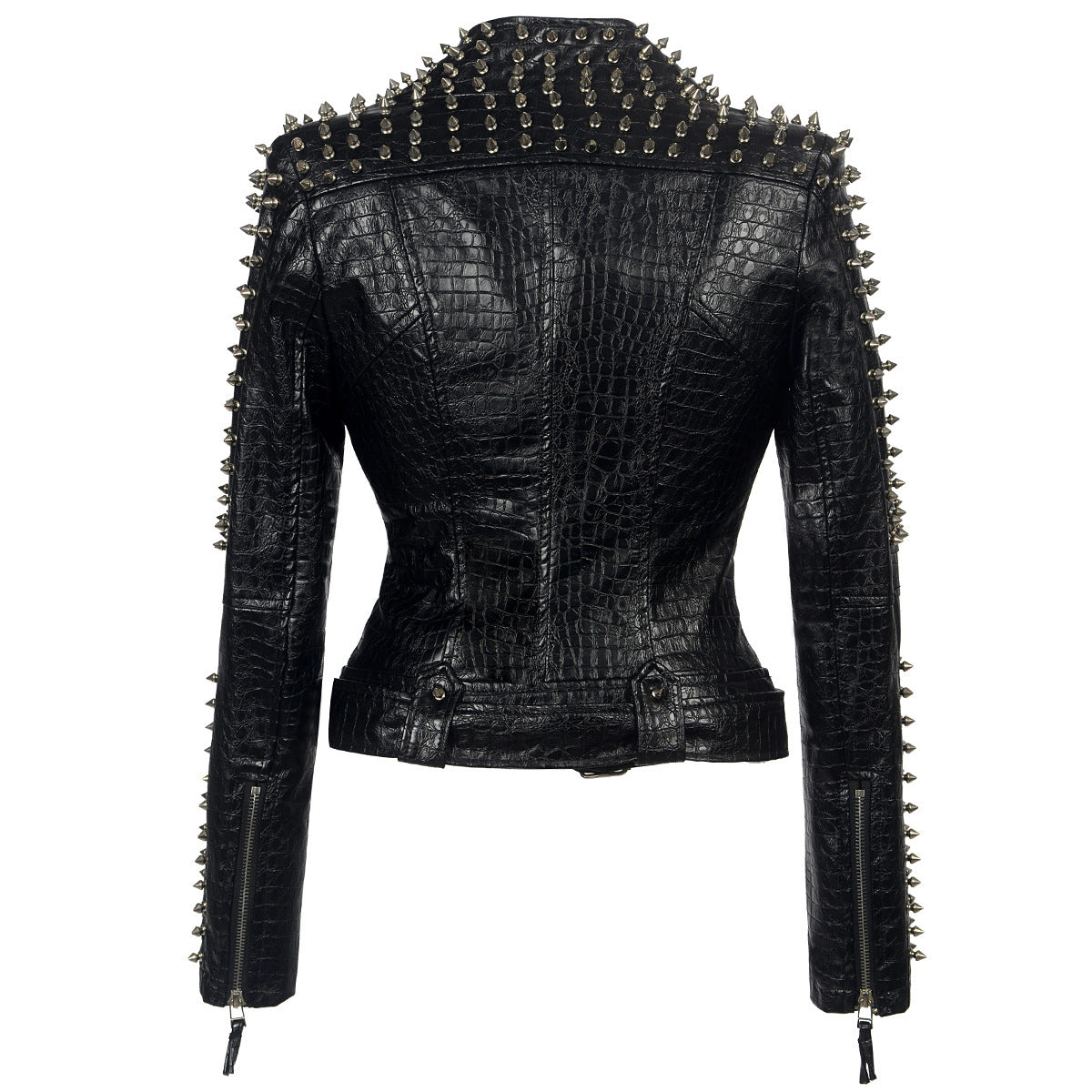 Kirk – Short Vegan Leather Jacket with Punk Style
