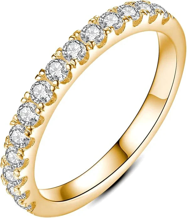 Gold Eternity Band with Brilliant Stones