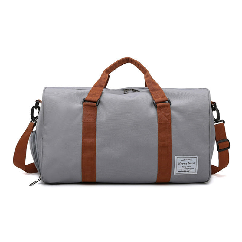 Lauren – Nylon Duffel Bag with Orange Straps for Travel