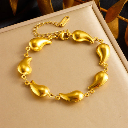 Margaret – Oval Geometric Stainless Steel Bracelet