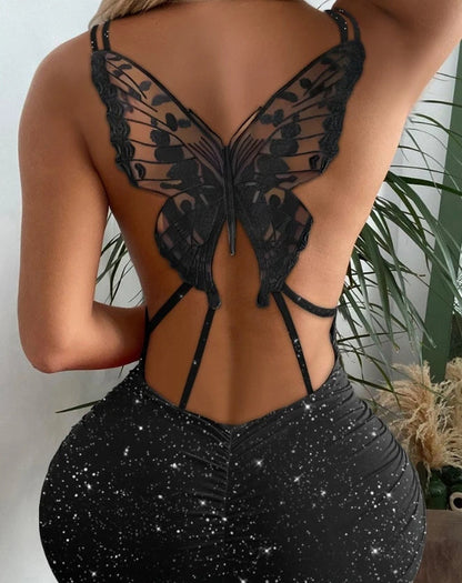 Shannon – Fashion Hollow Out Butterfly Dress