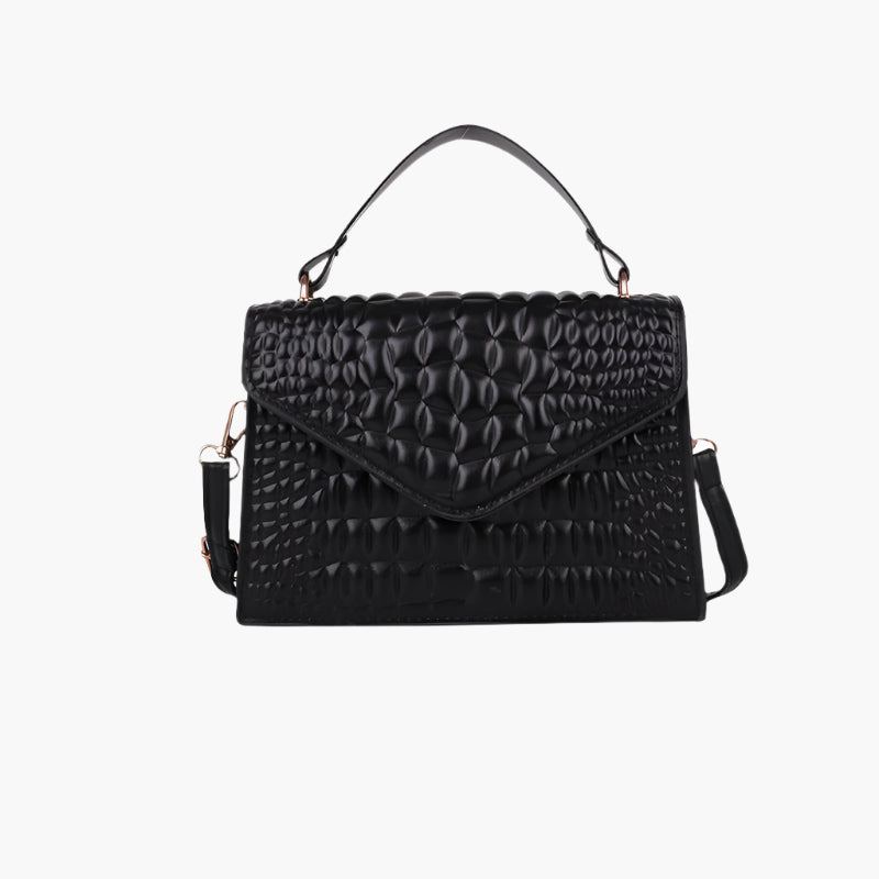 Jane – Quilted Vegan Leather Crossbody Bag with Envelope Flap