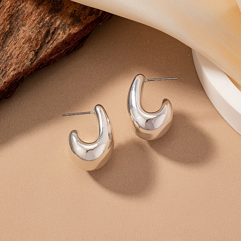 Vintage Teardrop Hoop Earrings for Daily and Special Occasions