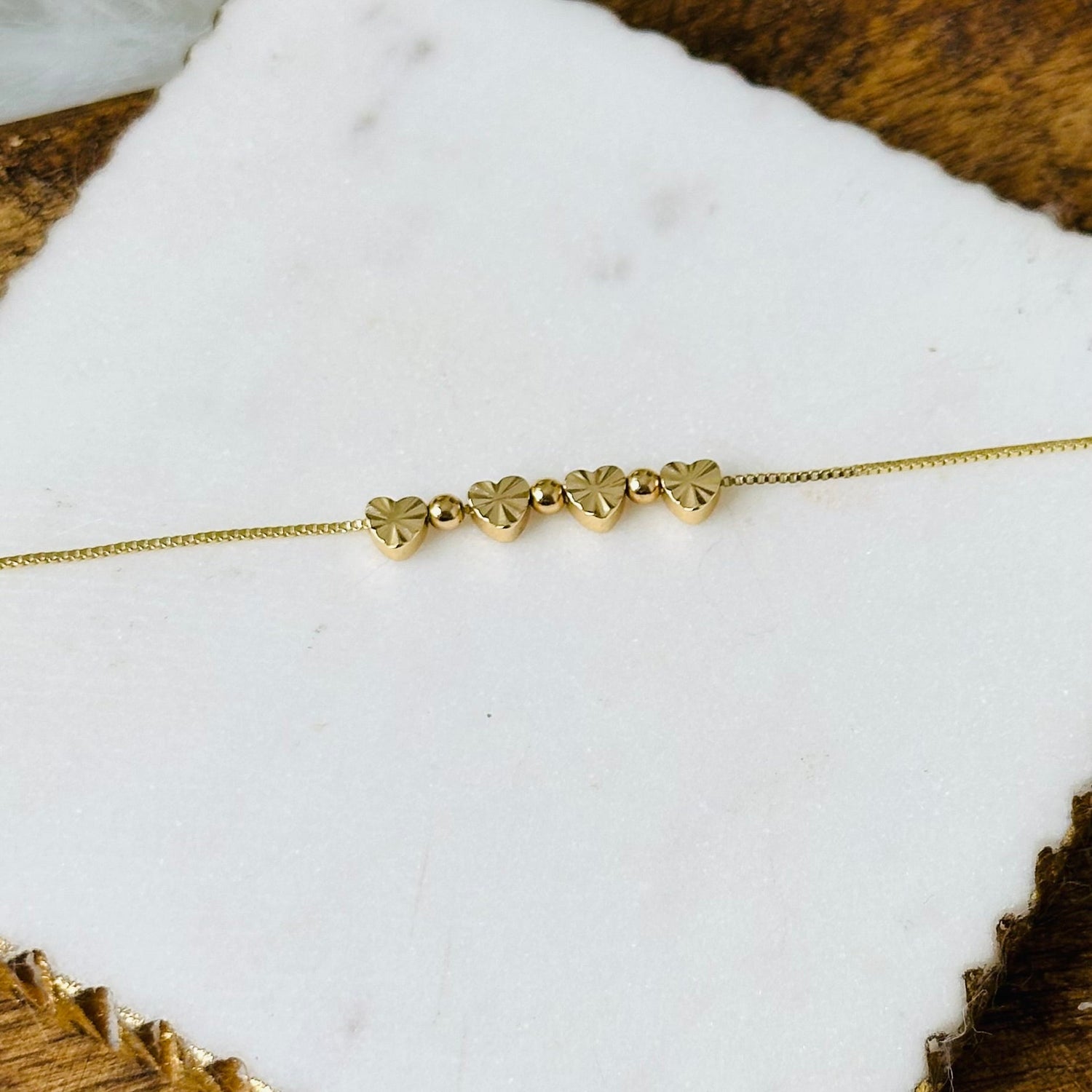 Sunburst Heart Necklace in Gold Tone