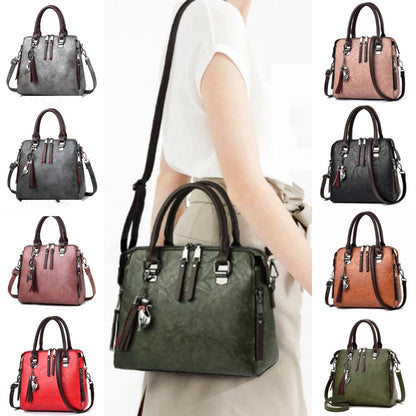 Jessie – Stylish Vegan Leather Handbag with Tassel Keychain