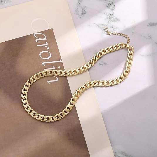 Classic Gold Cuban Chain Necklace