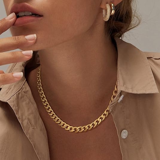 Classic Gold Cuban Chain Necklace