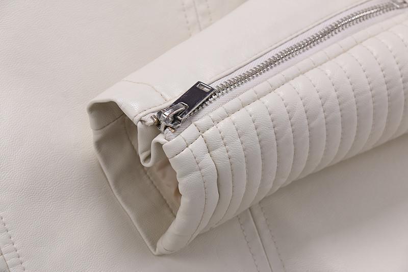 Lily – Detachable Fur Collar Vegan Leather Jacket
