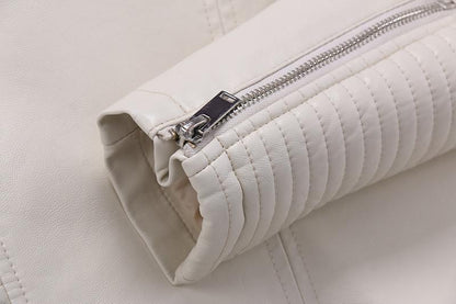 Lily – Detachable Fur Collar Vegan Leather Jacket