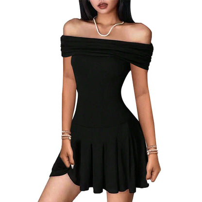 Emily – Off-shoulder High Waist Fashion Dress